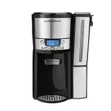 Hamilton Beach (47950) Coffee Maker with 12 Cup Capacity & Internal Storage Coffee Pot, Brewstation, Black/Stainless Steel