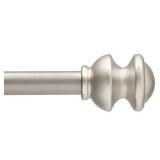 Kenney Kendall Standard Decorative Window Curtain Rod, KN71716, 28-48" (71cm-122cm), 5/8" (15.8mm) diameter, Brushed Nickel