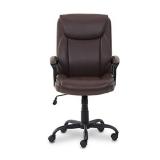 Amazon Basics Classic Puresoft Padded Mid-Back Office Computer Desk Chair with Armrest - Brown