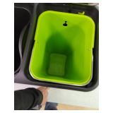 EKO Dual Compartment Stainless Steel Recycle Step Trash Can, 30L + 15L