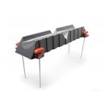 Camco Adjustable Sewer Hose Drain Support Kit -Rigid Support Cradles, 4 Point Adjustment Works Over Uneven Terrain For Increased Drainage, Adapts to a 10ft, 15ft or 20ft Sewer Hose Kit (43071) , Gray