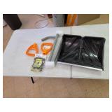 Ergie Shovel ERG-SNSH18 Steel Shaft Impact Resistant Snow Shovel, 18-Inch Shovel, 48-Inch Shaft, Push/Scoop Combination Blade