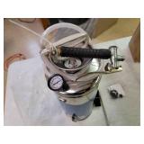 Happybuy 2Gal Stainless Steel Sprayer, Set with 20" Wand& Handle& 3FT Reinforced Hose, Hand Pump Sprayer with Pressure Gauge&Safety Valve, Adjustable Nozzle Suitable for Gardening and Sanitizing