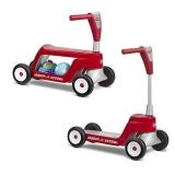 Radio Flyer Scoot 2 Scooter, Toddler Scooter or Ride on, Ages 1-4,Red