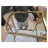 Meridian Furniture Heidi Collection Modern | Contemporary Velvet Upholstered Counter Stool with Polished Gold Metal Legs, 16" W x 19.5" D x 36.5" H, Black