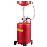 VEVOR Waste Oil Drain Tank 20 Gallon Portable Oil Drain Air Operated Drainer Oil Change, Oil Drain Container, Fluid Fuel Transfer Drainage Adjustable Funnel Height, with Wheel for Easy Oil Removal