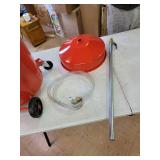 VEVOR Waste Oil Drain Tank 20 Gallon Portable Oil Drain Air Operated Drainer Oil Change, Oil Drain Container, Fluid Fuel Transfer Drainage Adjustable Funnel Height, with Wheel for Easy Oil Removal