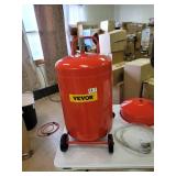 VEVOR Waste Oil Drain Tank 20 Gallon Portable Oil Drain Air Operated Drainer Oil Change, Oil Drain Container, Fluid Fuel Transfer Drainage Adjustable Funnel Height, with Wheel for Easy Oil Removal