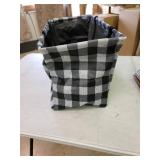 Household Essentials Krush Canvas Utility Tote | Reusable Grocery Bag | Black and White Plaid