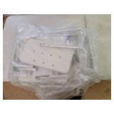 Flash Furniture HERCULES Series 300 Lb. Capacity Adjustable White Bath & Shower Transfer Bench with Back and Side Arm