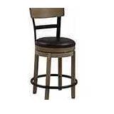 Ball & Cast Swivel Counter Height Bar Stool - 24 Inch Height, Light Brown