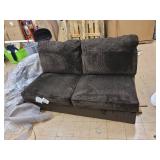 Armless Loveseat Dark Brown Ashley Furniture