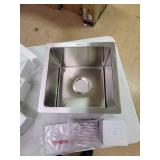 Bar Sink, MENSARJOR 14 x 14 Inch Undermount 16 Gauge Single Bowl Handmade Stainless Steel Kitchen/ Bar Sink