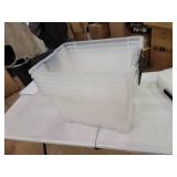 IRIS USA 54 Qt Clear Plastic Storage Box with Latches, 6 Pack