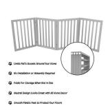 PETMAKER Freestanding Pet Gate - Wooden Folding Fence for Doorways, Halls, Stairs & Home - Step Over Divider - Great for Dogs & Puppies