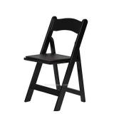 3-Commercial Seating Products American Padded Folding Chairs, Black