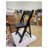 3-Commercial Seating Products American Padded Folding Chairs, Black