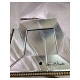 Howard Elliott Lydia Square Hanging Wall Accent Mirror with Candle Holder, Antique Gold, 12 x 12 Inch