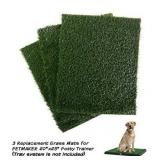 PETMAKER Replacement Grass Mats- Set of 3 Turf Pads for Puppy Potty Trainer (Tray System Not Included)- Indoor Restroom for Puppies & Large Pets