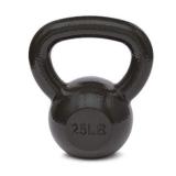 Amazon Basics Cast Iron Kettlebell - 25 Pounds, Black