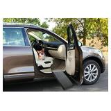 Mind Reader DCARAMP-BRN Dog Car, Foldable, Portable Lightweight Dog & Cat Ramp, Pet Safe Loader, Grey