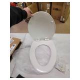 Mayfair 1847SLOW 000 Kendall Slow-Close, Removable Enameled Wood Toilet Seat that will Never Loosen, 1 Pack ELONGATED - Premium Hinge, White