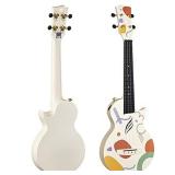 Enya Concert Ukulele Nova U 23 Carbon Fiber Travel Ukelele with Beginner Kit includes Case, Strap, Capo and Strings (NOVA U JOY)