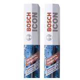 Bosch ICON Wiper Blades 24A18A (Set of 2) Fit Acura: 14-04 TL, GMC: 19-18 Terrian, Hyundai: 10-07 Elentra, 07-12 Santa Fe, Jeep: 19-18 Compass +More, Up to 40% Longer Life, Frustration Free Packaging