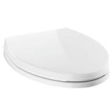 Delta Faucet Wycliffe Slow Close Elongated Toilet Seat with Non-Slip Seat Bumpers, Soft Close Toilet Seat Elongated, Toilet Seat Slow Close, White 811901-WH