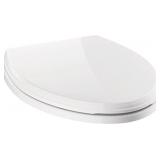 Delta Faucet Wycliffe Slow Close Elongated Toilet Seat with Non-Slip Seat Bumpers, Soft Close Toilet Seat Elongated, Toilet Seat Slow Close, White 811901-WH