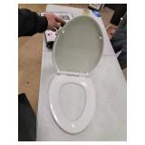 Delta Faucet Wycliffe Slow Close Elongated Toilet Seat with Non-Slip Seat Bumpers, Soft Close Toilet Seat Elongated, Toilet Seat Slow Close, White 811901-WH