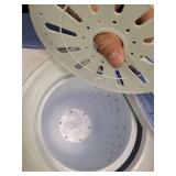 Garatic Portable Compact Mini Twin Tub Washing Machine w/Wash and Spin Cycle, Built-in Gravity Drain, 13lbs Capacity For Camping, Apartments, Dorms, College Rooms, RVs