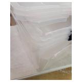 Rubbermaid Cleverstore Stackable Containers with Durable Latching Clear Lids, Visible Organization, Ideal for Large Item Storage for Garage and Basement, 95 Quart - 4 Pack