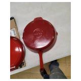 Tramontina Covered Skillet Enameled Cast Iron 12-Inch, Gradated Red, 80131/058DS