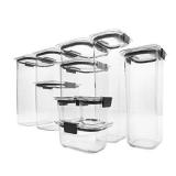Rubbermaid Brilliance Pantry Organization & Food Storage Containers with Airtight Lids, Set of 8 (16 Pieces Total)