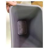 AmazonCommercial 10 Gallon Commercial Office Wastebasket, Grey, 1-Pack