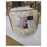 3pc Full/Queen Cecily Cotton Chenille Medallion Comforter Set - Taupe