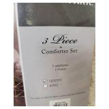 3pc Full/Queen Cecily Cotton Chenille Medallion Comforter Set - Taupe