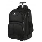 Rolling Backpack, MATEIN Waterproof College Wheeled Laptop Backpack for Travel,Good Gift for Men Carry on Luggage Business Bag Student Computer Bag for Men Women fit 15.6 Inch Notebook,Black