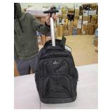 Rolling Backpack, MATEIN Waterproof College Wheeled Laptop Backpack for Travel,Good Gift for Men Carry on Luggage Business Bag Student Computer Bag for Men Women fit 15.6 Inch Notebook,Black