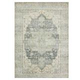 Loloi II Skye SKY-12 Charcoal / Dove Oriental Area Rug 18" x 18" Sample Swatch