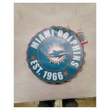 Miami Dolphins Wall Sign 14"