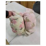Hudson Baby Unisex Baby Cozy Plush Luxury Blankets 2pk, Floral Deer, One Size