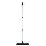 FURemover Compact Broom, Pet Hair Removal Broom with Squeegee and Telescoping Handle That Extends from 18-40 Inches, Gray/Black