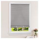 Achim Home Furnishings Vinyl Roll-Up Blind Cordless Solstice, 30" x 72", Grey
