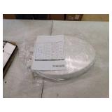 Delta Wycliffe Slow-Close Elongated Closed Front Toilet Seat with NoSlip Bumpers in White 811901-WH