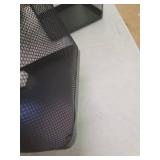 Greenco Small Trash Cans for Home or Office, 6-Pack, 6 Gallon Black Mesh Square Trash Cans, Lightweight, Sturdy for Under Desk, Kitchen, Bedroom, Den, or Recycling Can