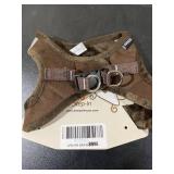 Voyager Step-In Plush Dog Harness Soft Plush, Step in Vest Harness for Small and Medium Dogs by Best Pet Supplies - Chocolate Suede, L (Chest: 18 - 20.5")