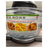 Big Boss Air Fryer, Super Sized 16 Quart Large Air Fryer Oven Glass Air Fryer, Infrared Convection Healthy Meal Electric Cooker with Timer, Dishwasher Safe