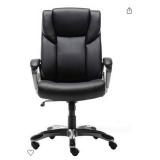 AmazonBasics High-Back Executive Swivel Office Desk Chair with Ribbed Puresoft